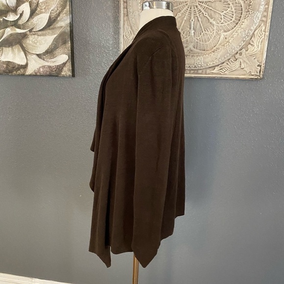 Lafayette 148 Linen knit open front waterfall - Picture 7 of 8